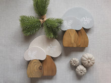 Load image into Gallery viewer, Set of Two Wooden Mushrooms
