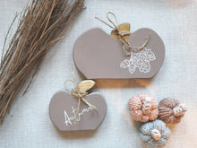 Load image into Gallery viewer, Set of Two Wooden Pumpkins - Taupe
