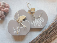 Load image into Gallery viewer, Set of Two Wooden Pumpkins - Taupe
