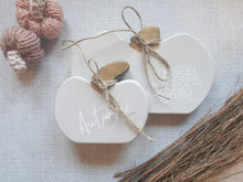 Load image into Gallery viewer, Set of Two Wooden Pumpkins - Potters Clay
