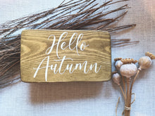 Load image into Gallery viewer, Hello Autumn wooden Sign
