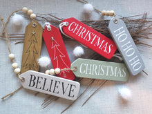 Load image into Gallery viewer, Slim Wooden Christmas Hanging Tags
