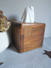 Load image into Gallery viewer, Wooden Tissue Box Holder
