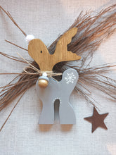 Load image into Gallery viewer, Reindeer Christmas Decoration, wooden Christmas gift, Christmas decor,Hygge home,

