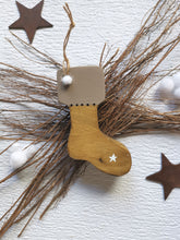 Load image into Gallery viewer, Wooden Christmas Boot hanging decoration - can be personalised
