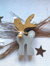 Load image into Gallery viewer, Reindeer Christmas Decoration, wooden Christmas gift, Christmas decor,Hygge home,
