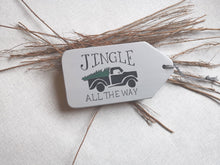 Load image into Gallery viewer, Large Grey Wooden Christmas Tag
