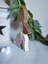 Load image into Gallery viewer, Wooden standing Bunny , Rabbit, Spring Easter decor
