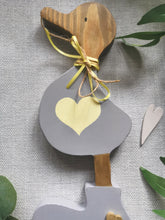 Load image into Gallery viewer, Wooden Duck with Boots love heart - gift home decor accessory

