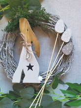 Load image into Gallery viewer, Wooden Egg Decorations , flower pick, Set of Five
