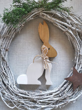 Load image into Gallery viewer, Wooden standing Bunny , Rabbit, Spring Easter decor
