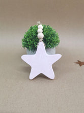 Load image into Gallery viewer, Wooden Star with beads
