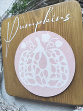 Load image into Gallery viewer, Wooden Autumn Pumpkin Sign
