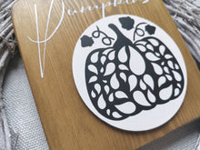 Load image into Gallery viewer, Wooden Autumn Pumpkin Sign
