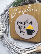 Load image into Gallery viewer, Wooden Autumn Pumpkin Sign
