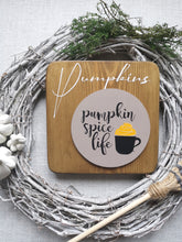 Load image into Gallery viewer, Wooden Autumn Pumpkin Sign

