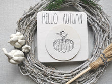 Load image into Gallery viewer, Wooden Hello Autumn Autumn Sign
