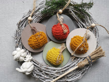 Load image into Gallery viewer, Hanging Pumpkin decoration -Autumn shades
