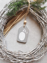 Load image into Gallery viewer, Small Wooden Autumn Tags - White detailing

