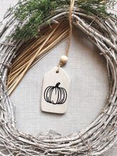 Load image into Gallery viewer, Small Wooden Autumn Tags - Black detailing
