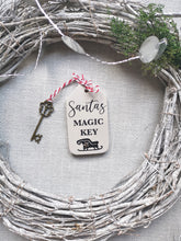 Load image into Gallery viewer, Santas Magic Key with personalised wooden tag
