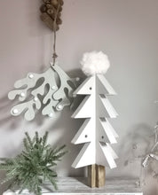 Load image into Gallery viewer, Wooden 3d Christmas Tree with metal stars
