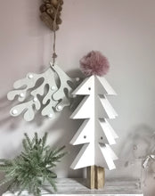 Load image into Gallery viewer, Wooden 3d Christmas Tree with metal stars
