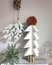 Load image into Gallery viewer, Wooden 3d Christmas Tree with metal stars
