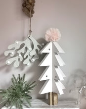 Load image into Gallery viewer, Wooden 3d Christmas Tree with metal stars
