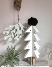 Load image into Gallery viewer, Wooden 3d Christmas Tree with metal stars
