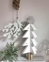 Load image into Gallery viewer, Wooden 3d Christmas Tree with metal stars
