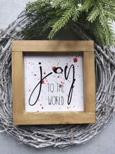Load image into Gallery viewer, Canvas framed Sign - Joy to the World
