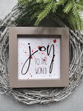 Load image into Gallery viewer, Canvas framed Sign - Joy to the World
