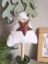 Load image into Gallery viewer, White Knitted Tree in Painted Terracotta pots
