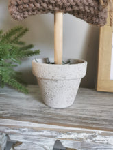 Load image into Gallery viewer, Brown Knitted Tree in Painted Terracotta pots
