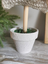 Load image into Gallery viewer, Beige Knitted Tree in Painted Terracotta pots
