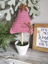 Load image into Gallery viewer, Pink Knitted Tree in Painted Terracotta pots
