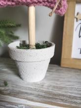 Load image into Gallery viewer, Pink Knitted Tree in Painted Terracotta pots
