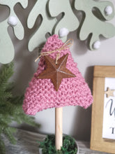 Load image into Gallery viewer, Pink Knitted Tree in Painted Terracotta pots
