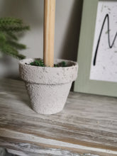Load image into Gallery viewer, Green &amp; Grey Knitted Tree in Painted Terracotta pots
