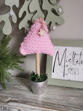 Load image into Gallery viewer, Pink Knitted Tree in Painted Terracotta pots
