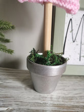 Load image into Gallery viewer, Pink Knitted Tree in Painted Terracotta pots
