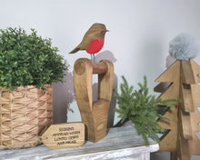Load image into Gallery viewer, Robin on Handmade Wooden Handle
