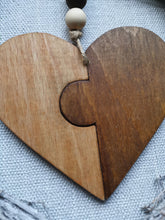 Load image into Gallery viewer, Wooden two piece Heart
