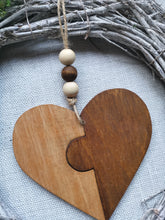 Load image into Gallery viewer, Wooden two piece Heart
