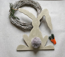 Load image into Gallery viewer, Hanging Wooden Floppy eared Bunny - choice of tail
