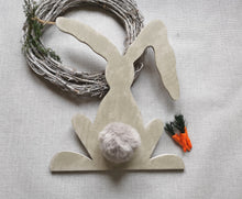 Load image into Gallery viewer, Hanging Wooden Floppy eared Bunny - choice of tail

