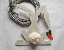 Load image into Gallery viewer, Hanging Wooden Floppy eared Bunny - choice of tail

