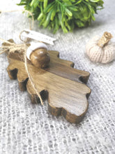 Load image into Gallery viewer, Wooden Hanging Oak Leaf &amp; Wooden Acorn - children gift keepsake memory Teachers Gift Autumn home decor New Home Gift
