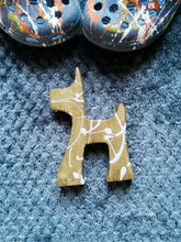 Load image into Gallery viewer, Wooden dog, paint splats wooden dog, Home Decor, Interior gifts, boys bedroom decor, dog lover gift, Letterbox gift
